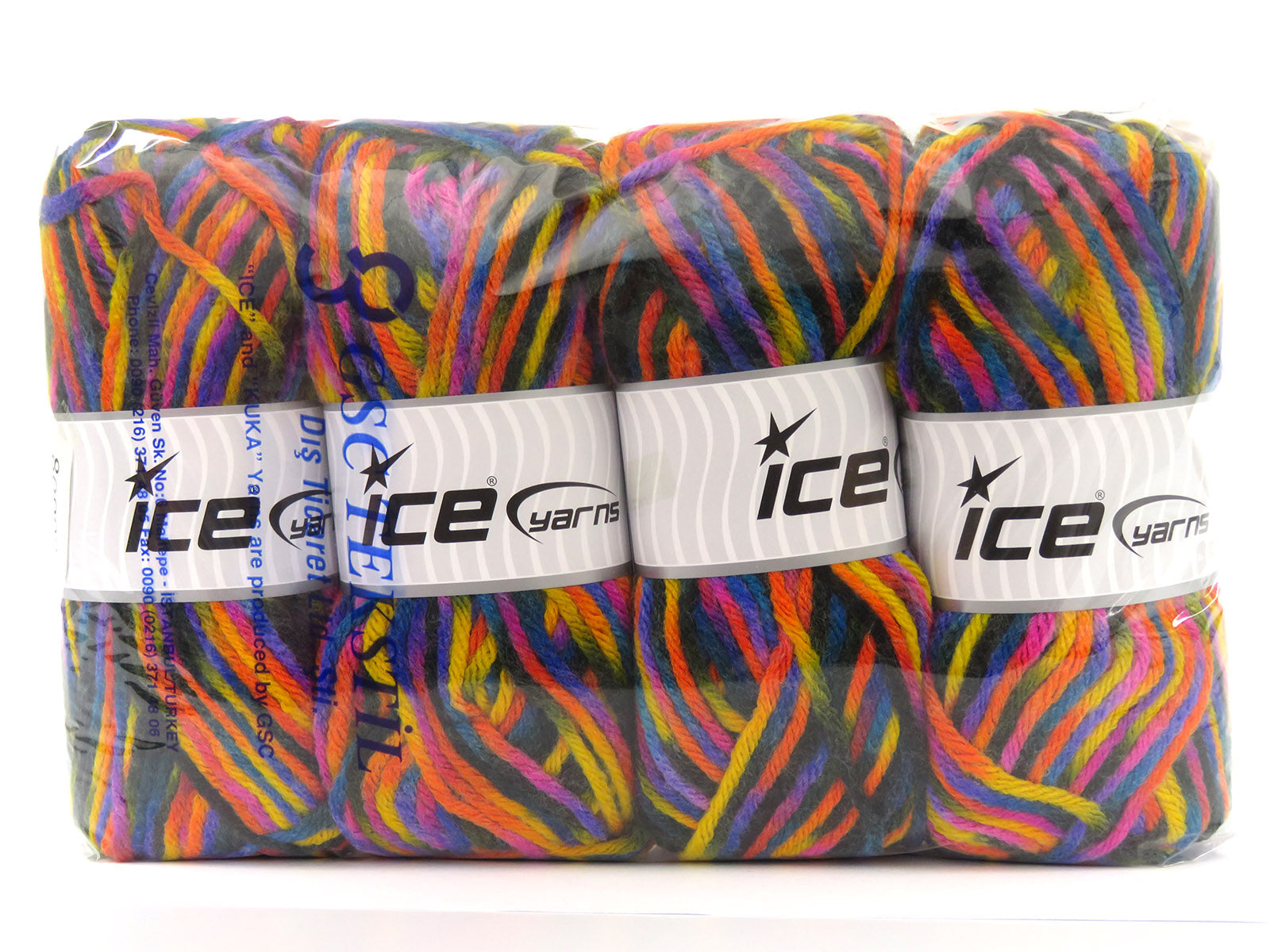 Carnival Dark Green, Yellow, Orange, Purple, Blue, Pink fnt2-80099