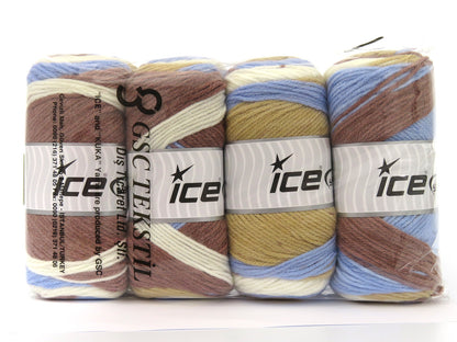 Big Bang Brown Shades, Bluish Lilac, Light Cream fnt2-80115