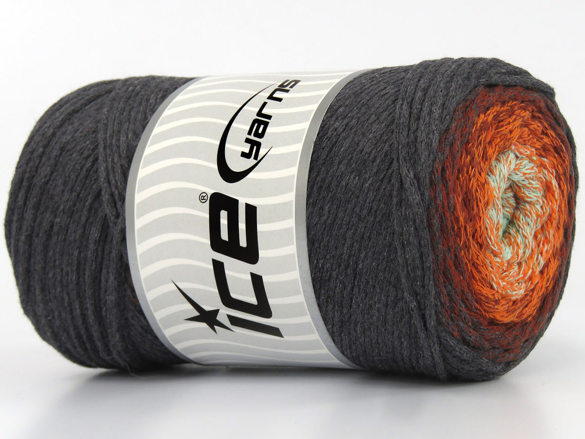 Macrame Cotton Magic Light MintGreen, Orange, Copper, Grey fnt2-80169