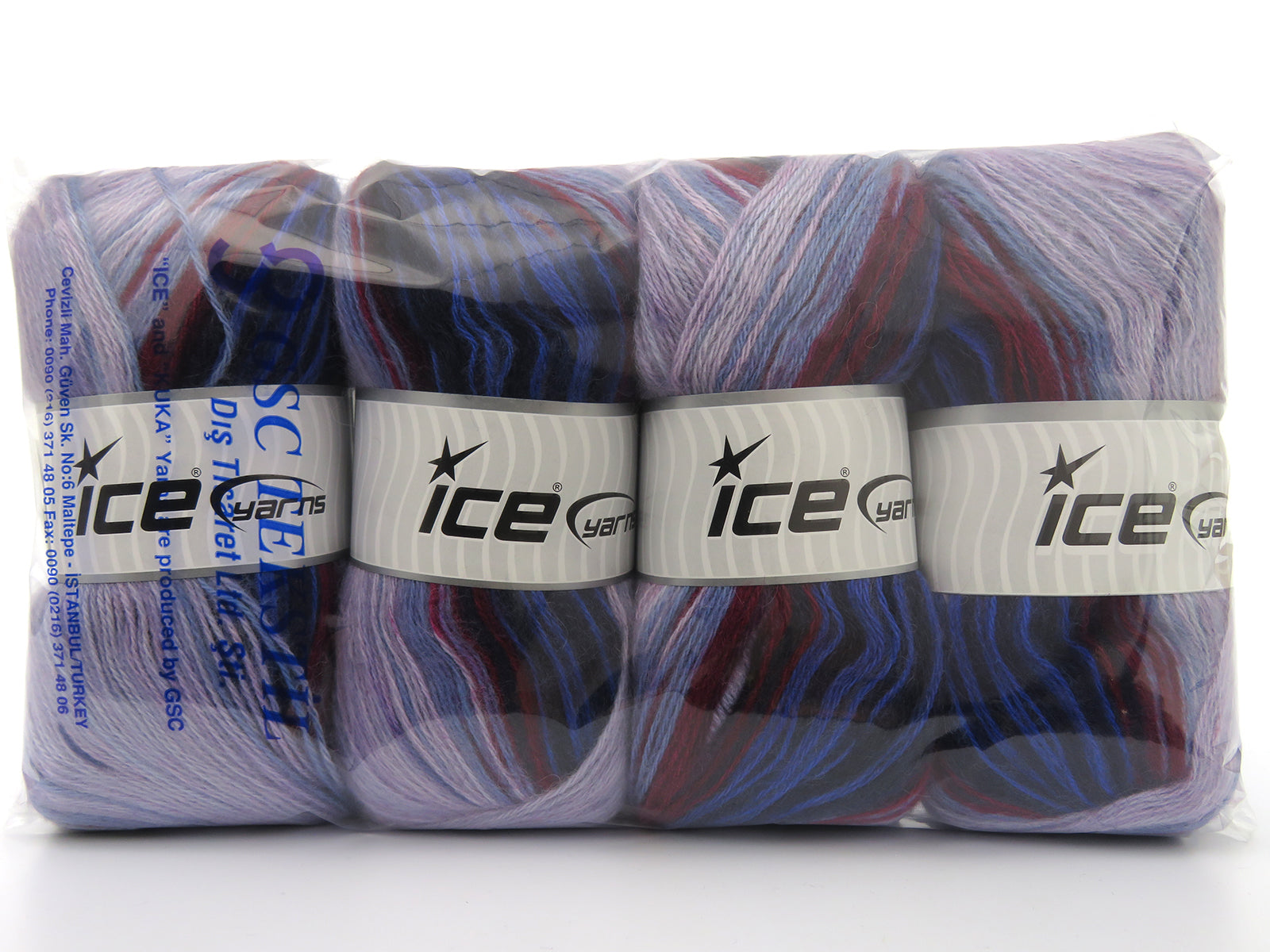 Angora Active Lilac Shades, Burgundy, Blue Shades fnt2-80285