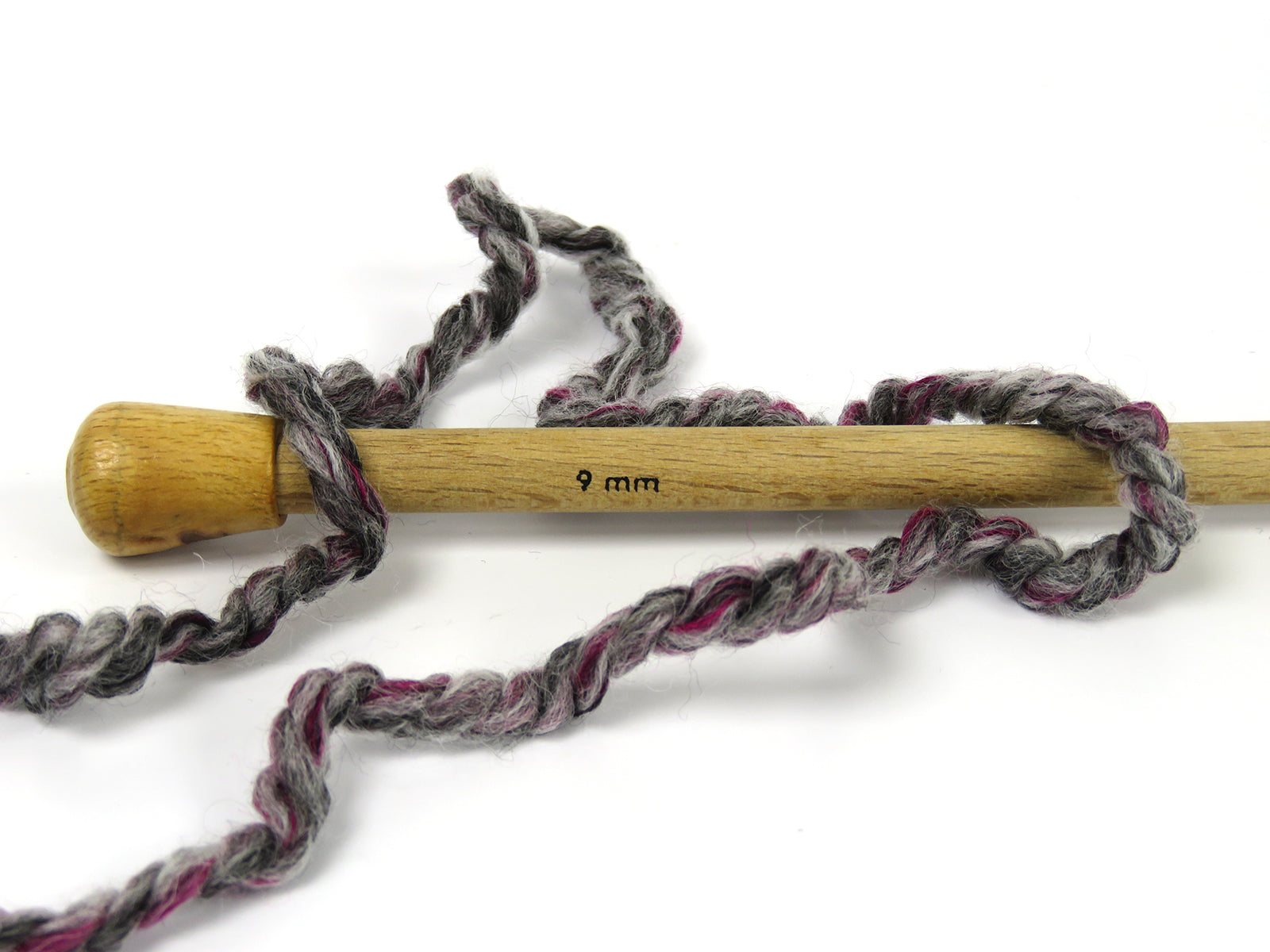 Puzzle Wool Chunky Grey, Brown Shades, Fuchsia fnt2-80291