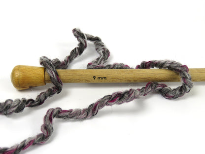 Puzzle Wool Chunky Grey, Brown Shades, Fuchsia fnt2-80291