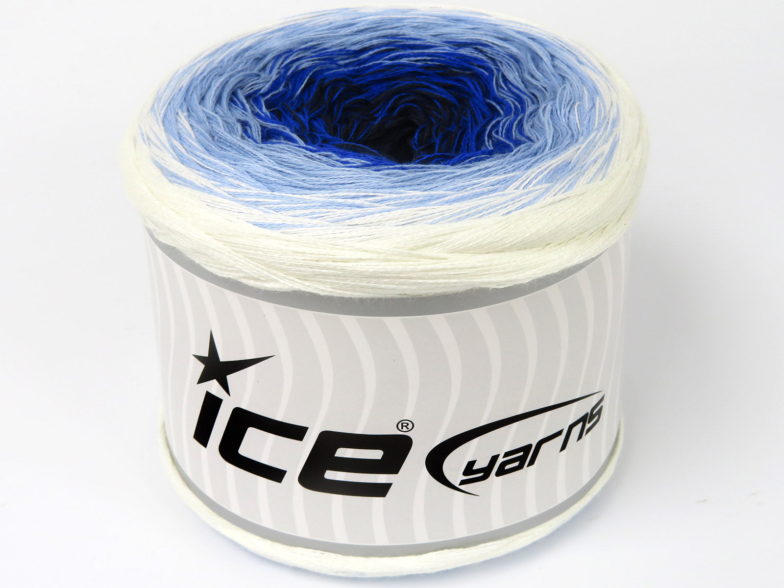 Cakes Cotton Fine Blue Shades, White fnt2-80309