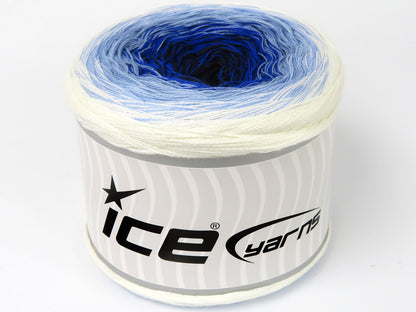 Cakes Cotton Fine Blue Shades, White fnt2-80309