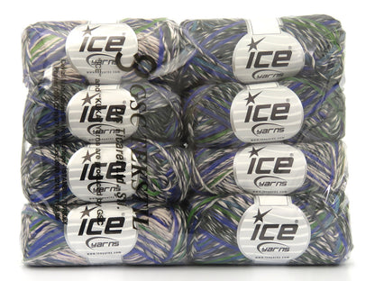 Barbados Blue, Purple, Cream, Grey, Green fnt2-80364