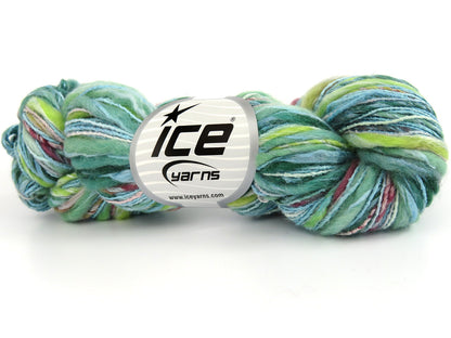 Bamboo Wool Handpaint Green Shades, Pink Shades, Turquoise Sku:fnt2-80391