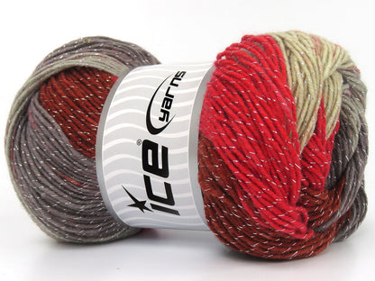 Magic Glitz Cream, Grey, Light Maroon, Red, Copper fnt2-80396