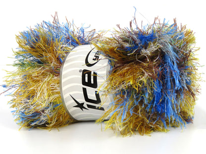 Long Eyelash Rainbow Brown, Blue, Yellow, White fnt2-80531
