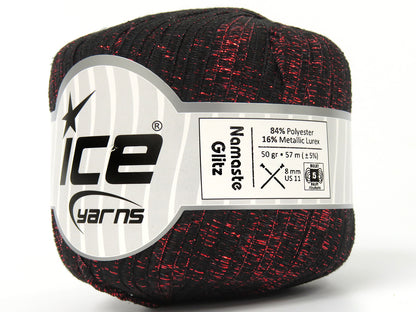 Namaste Glitz Black, Red fnt2-80631