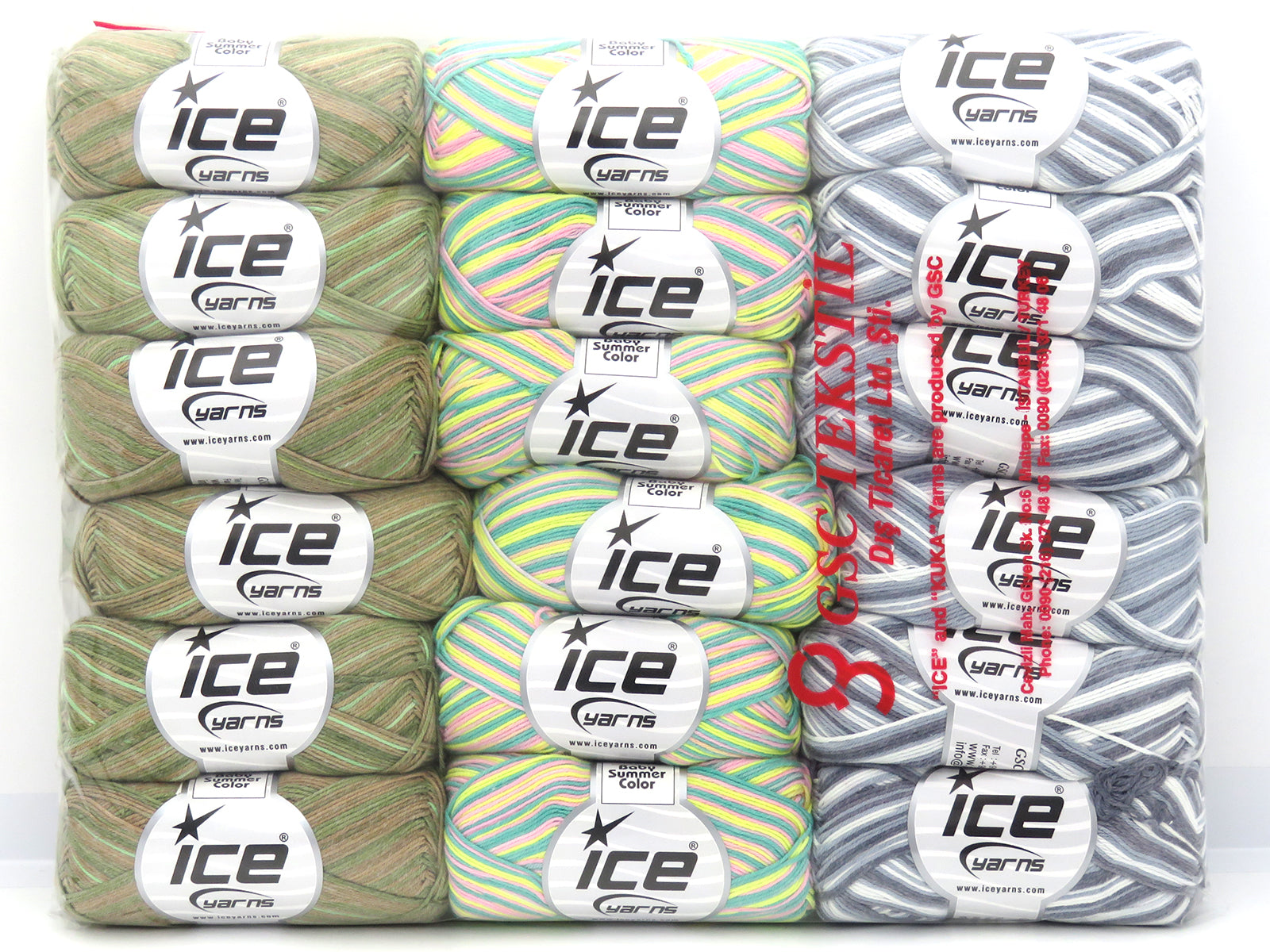 Mixed Lot Multicolor Baby Summer Color Yarns fnt2-80653