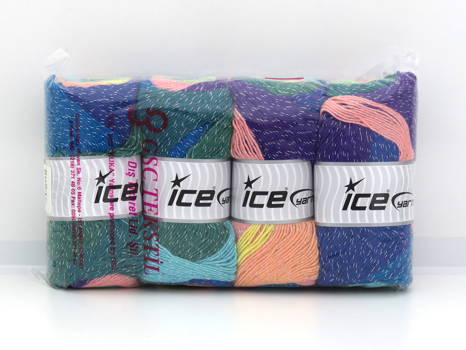 Magic Glitz Salmon, Yellow, Purple, Green, Turquoise, Blue fnt2-80847