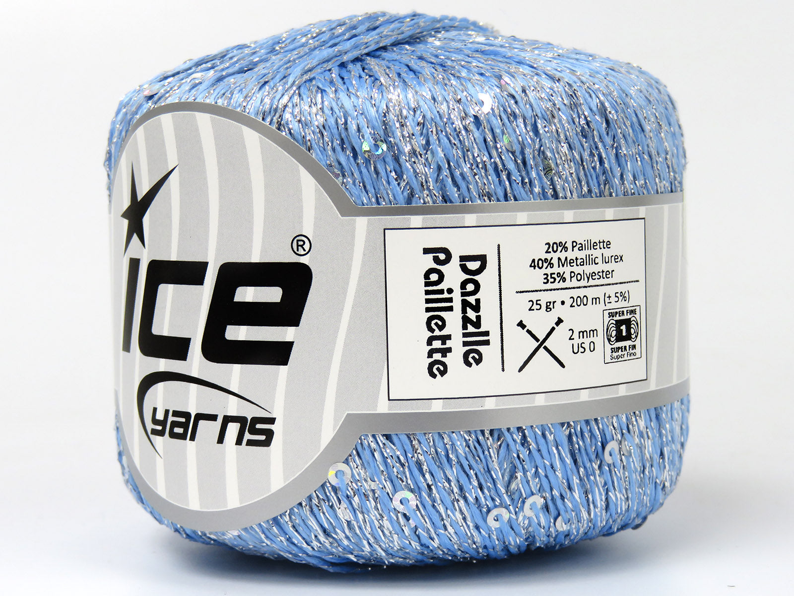 Dazzle Paillette Baby Blue, Silver fnt2-80901
