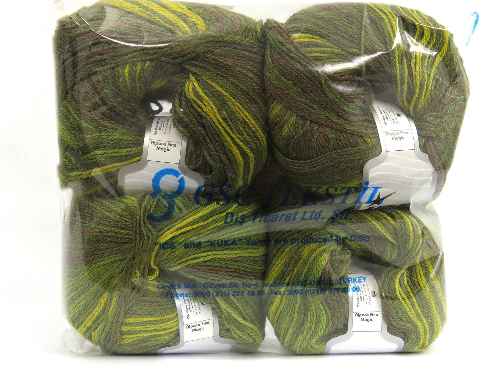 Alpaca Fine Magic Green Shades Sku:fnt2-81204