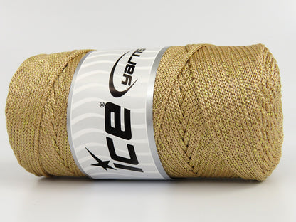 Macrame Bulky Glitz Light Brown, Gold fnt2-81230