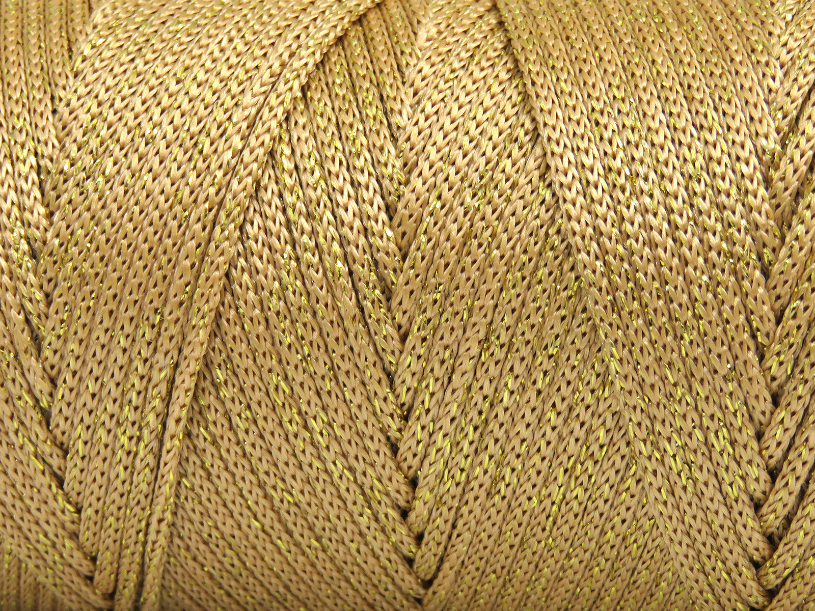 Macrame Bulky Glitz Light Brown, Gold fnt2-81230