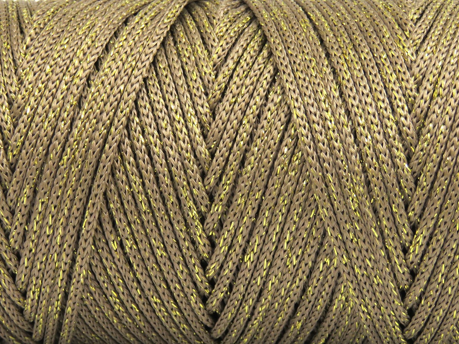 Macrame Bulky Glitz Camel, Gold fnt2-81231