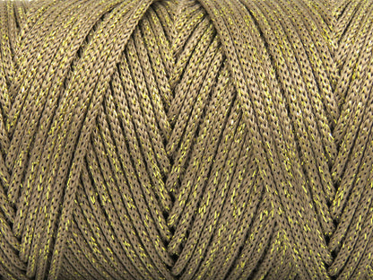 Macrame Bulky Glitz Camel, Gold fnt2-81231