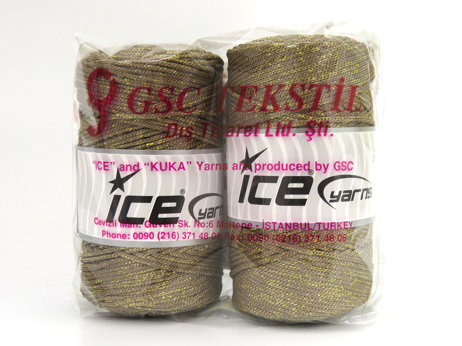 Macrame Bulky Glitz Camel, Gold fnt2-81231