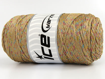 Macrame Bulky Glitz Multi Light Brown, Irridescent fnt2-81234
