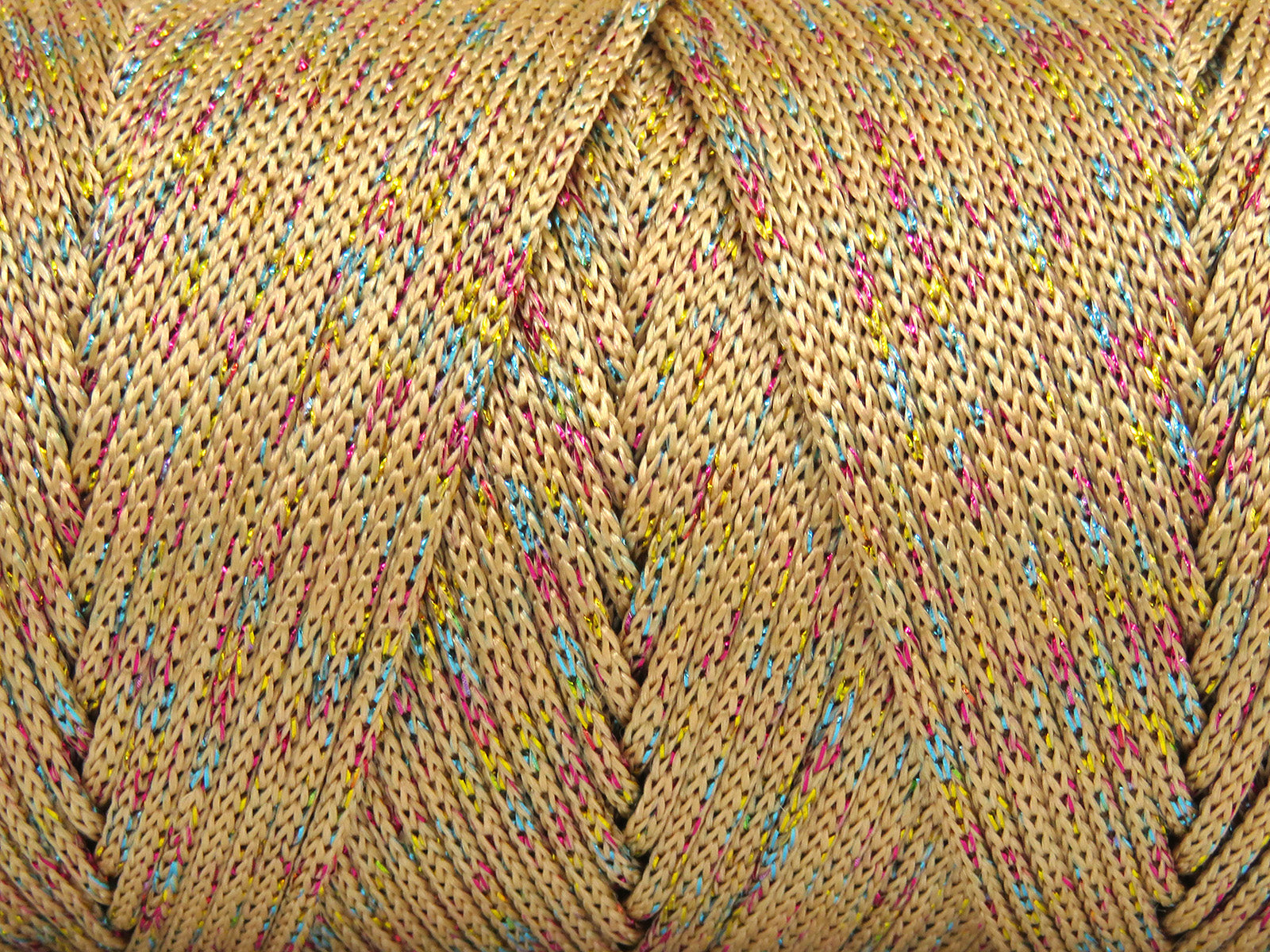 Macrame Bulky Glitz Multi Light Brown, Irridescent fnt2-81234