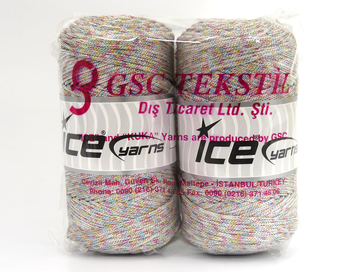 Macrame Bulky Glitz Multi Ecru, Irridescent fnt2-81236