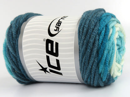 Wool Superbulky Batik Turquoise Shades fnt2-81243