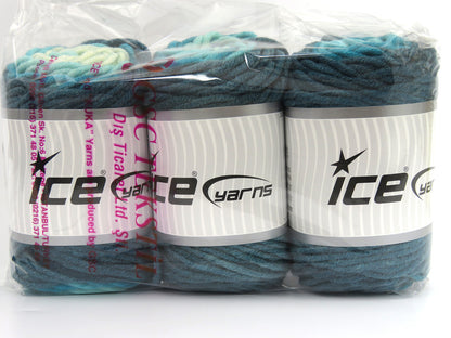 Wool Superbulky Batik Turquoise Shades fnt2-81243