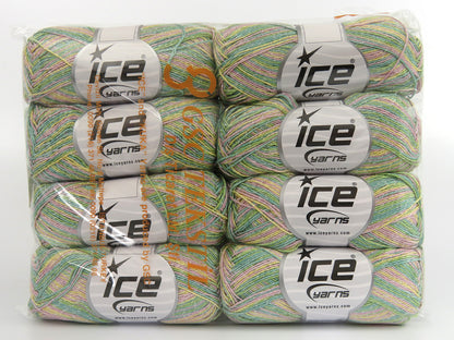 Summer Rose Glitz Yellow, Green, Pink fnt2-81255