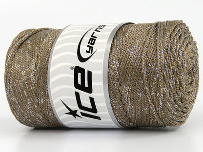 Macrame Bulky Glitz Dark Camel, Gold fnt2-81304