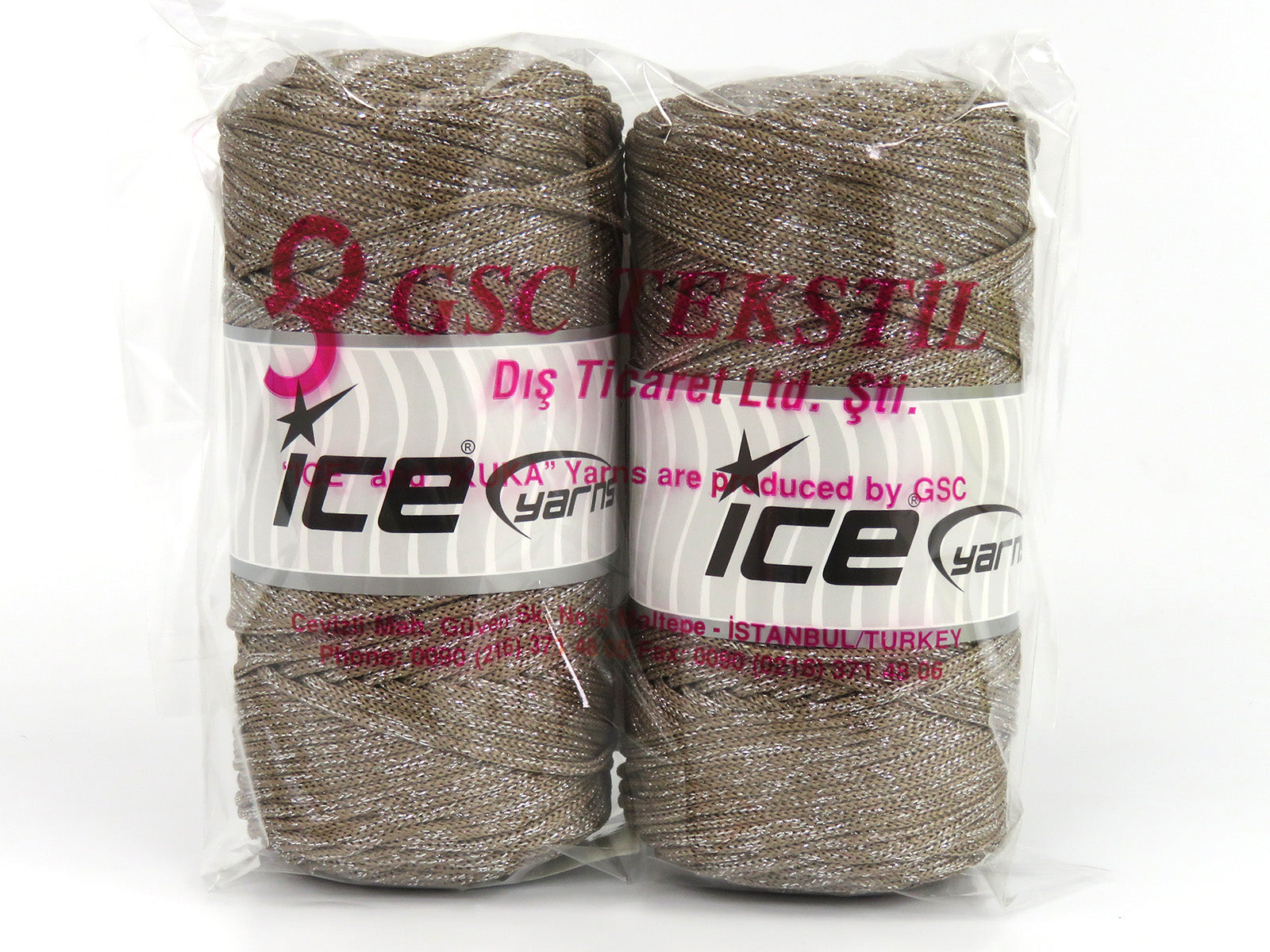 Macrame Bulky Glitz Dark Camel, Gold fnt2-81304
