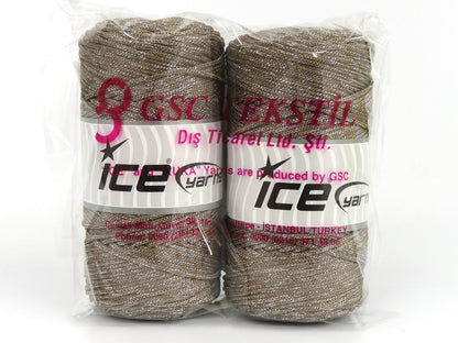 Macrame Bulky Glitz Dark Camel, Gold fnt2-81304