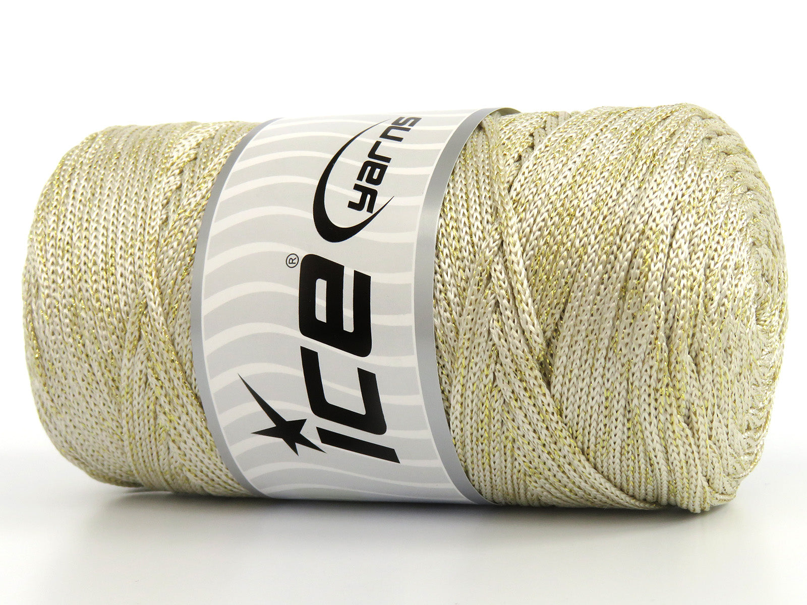 Macrame Bulky Glitz Cream, Gold fnt2-81305
