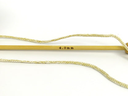 Macrame Bulky Glitz Cream, Gold fnt2-81305
