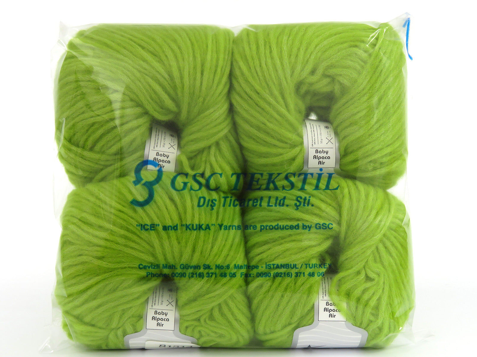 Baby Alpaca Air Green fnt2-81314