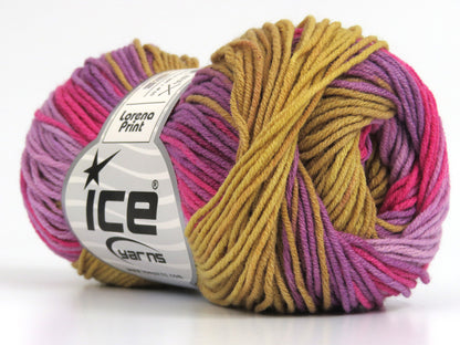 Lorena Print Lilac, Purple, Pink, Camel Shades fnt2-81381