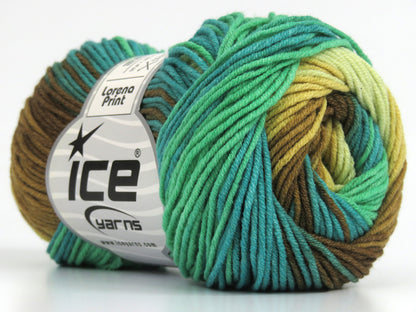 Lorena Print Brown Shades, Green Shades fnt2-81384