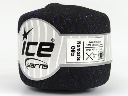 Namaste Glitz Black, Purple fnt2-81391