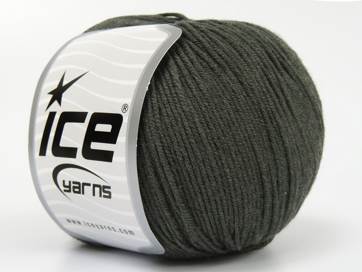 Ice Yarns Bamboo Merino – Koyu Haki – %20 Ekstra İnce Merinos Yünü, %80 Bambu