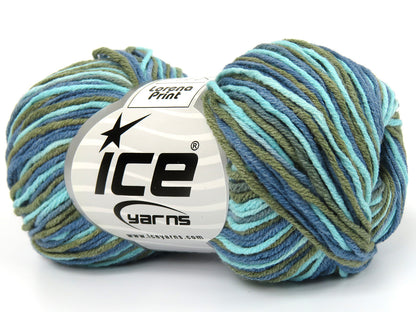 Lorena Print Khaki, Turquoise Shades, Blue fnt2-81473