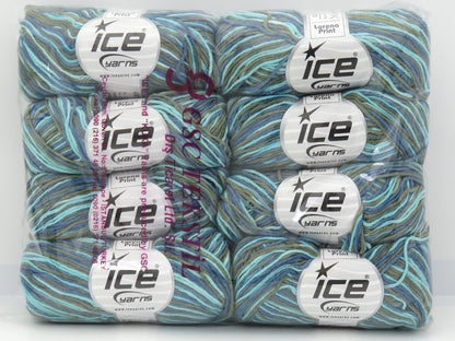 Lorena Print Khaki, Turquoise Shades, Blue fnt2-81473