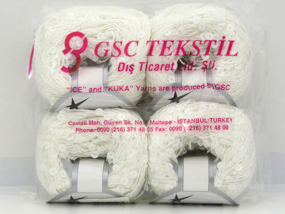 Cotton Paillette White fnt2-81554
