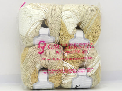 Ice Yarns Mona Lisa – Tonos de Crema – 100 % Algodón