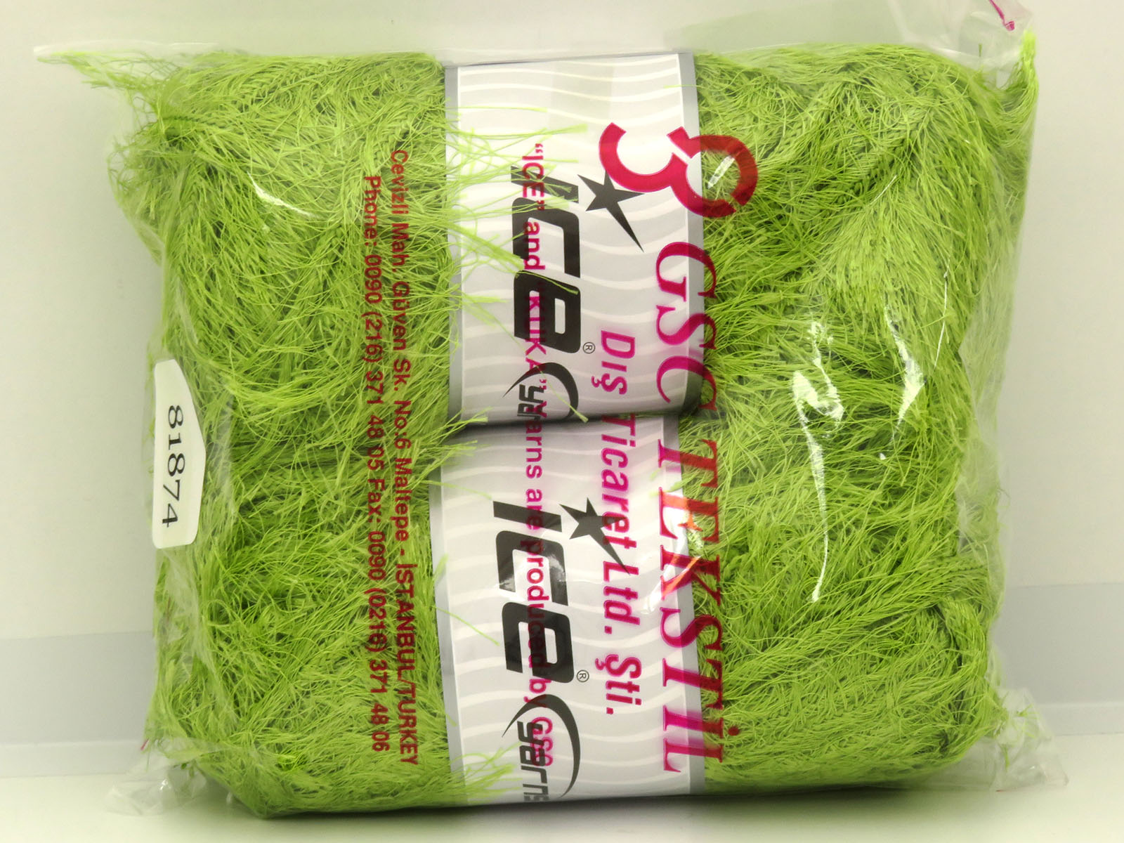 Eyelash Superbulky Light Green Sku:fnt2-81874