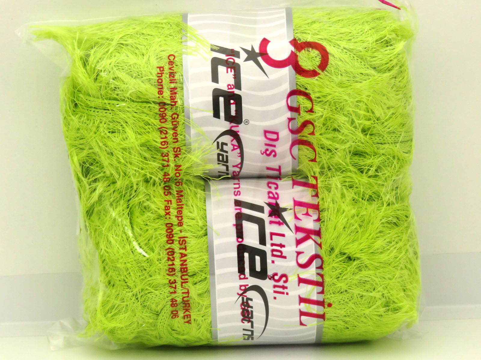 Eyelash Superbulky Pistachio Green Sku:fnt2-81875