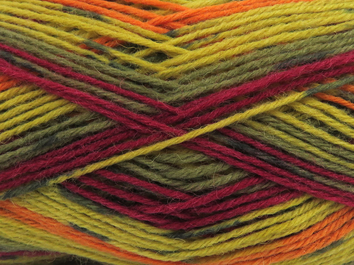 Sock Varicolor Green Shades, Burgundy, Orange fnt2-81923