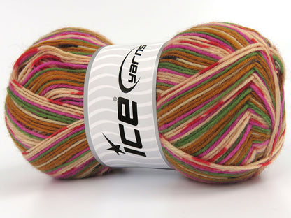Sock Varicolor Brown, Green, Pink Shades, Lilac, Black fnt2-81925