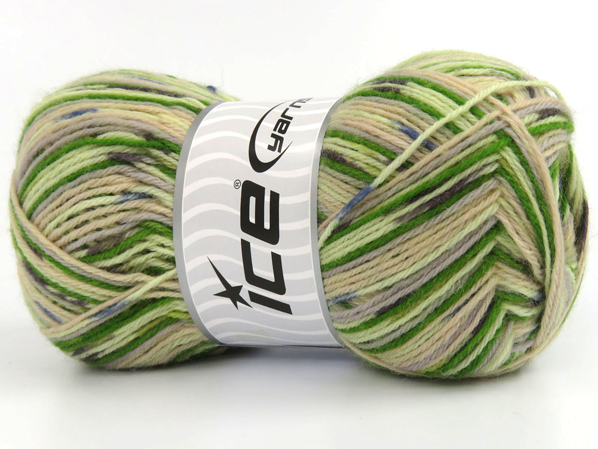 Sock Varicolor Green Shades, Grey Shades, Blue, Beige fnt2-81926