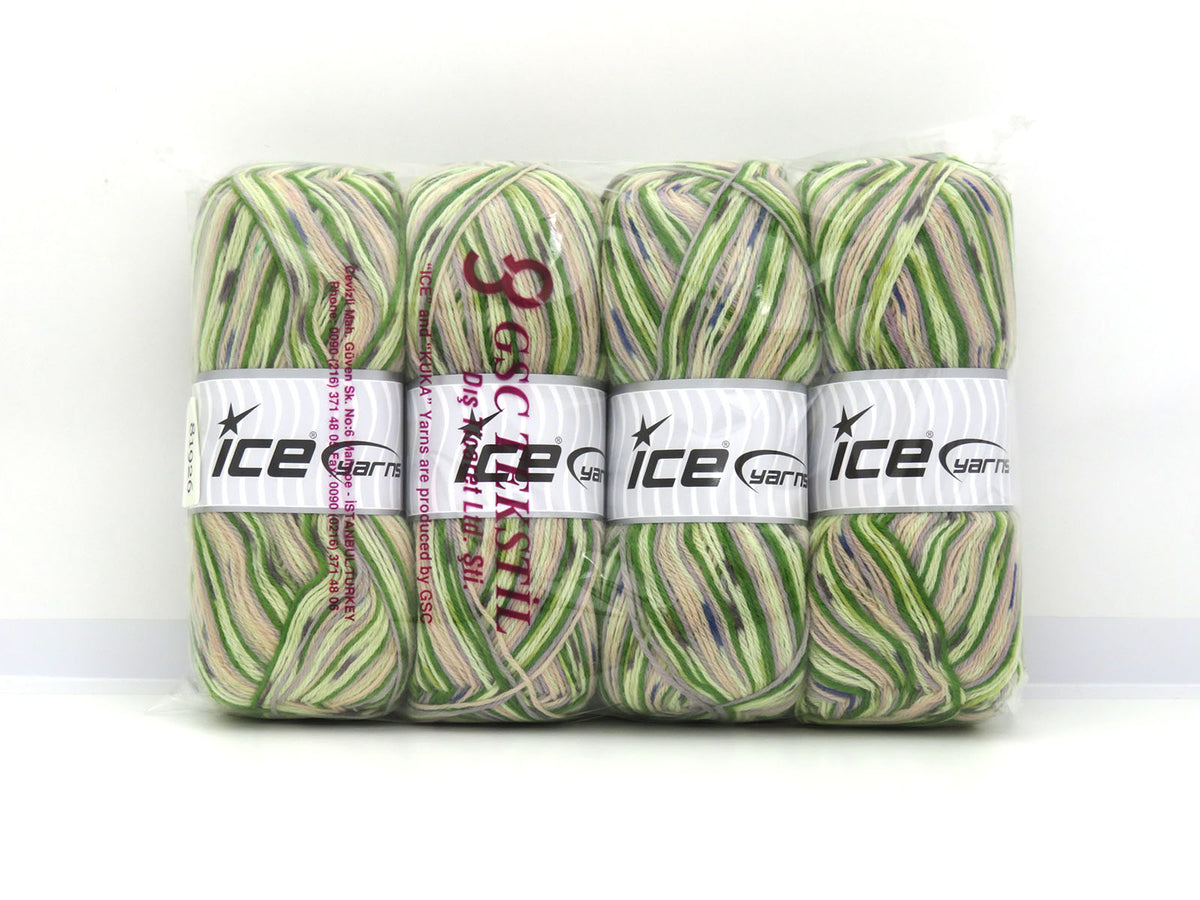 Sock Varicolor Green Shades, Grey Shades, Blue, Beige fnt2-81926
