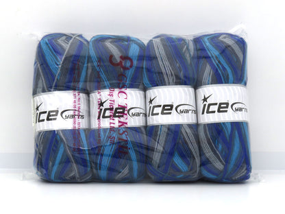 Sock Varicolor Blue Shades, Grey Shades fnt2-81929