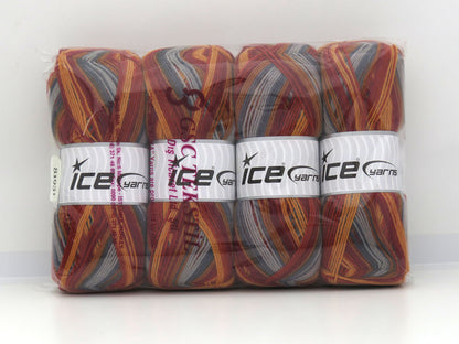 Sock Varicolor Copper Shades, Gold, Grey Shades fnt2-81931